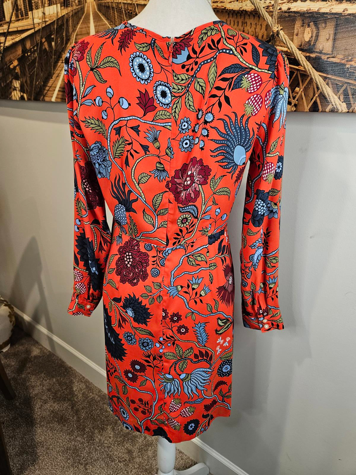 Loft Strawberry Field Petites Floral Print Dress 866