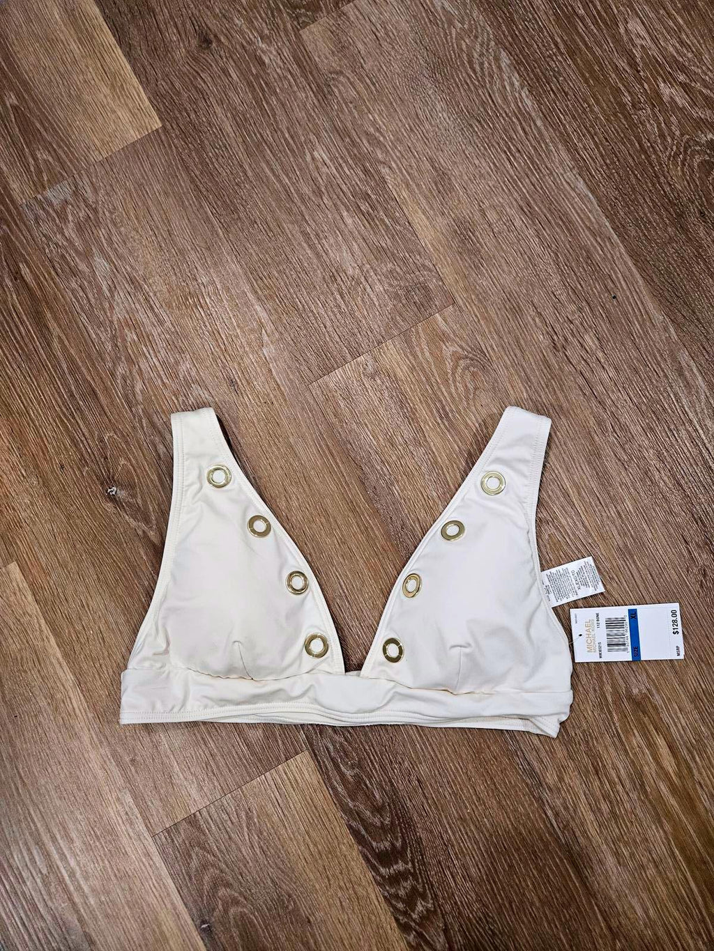 Michael Kors Women's XL Swim Top with Gold Accents B36