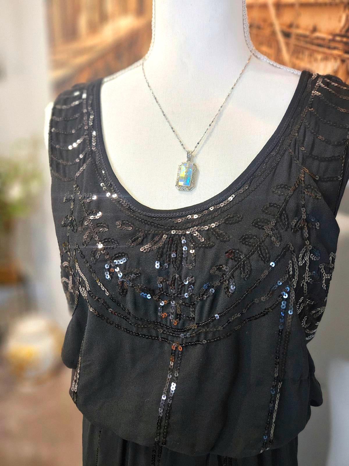 Max Studio Specialty Products Black Sequin Dress A31