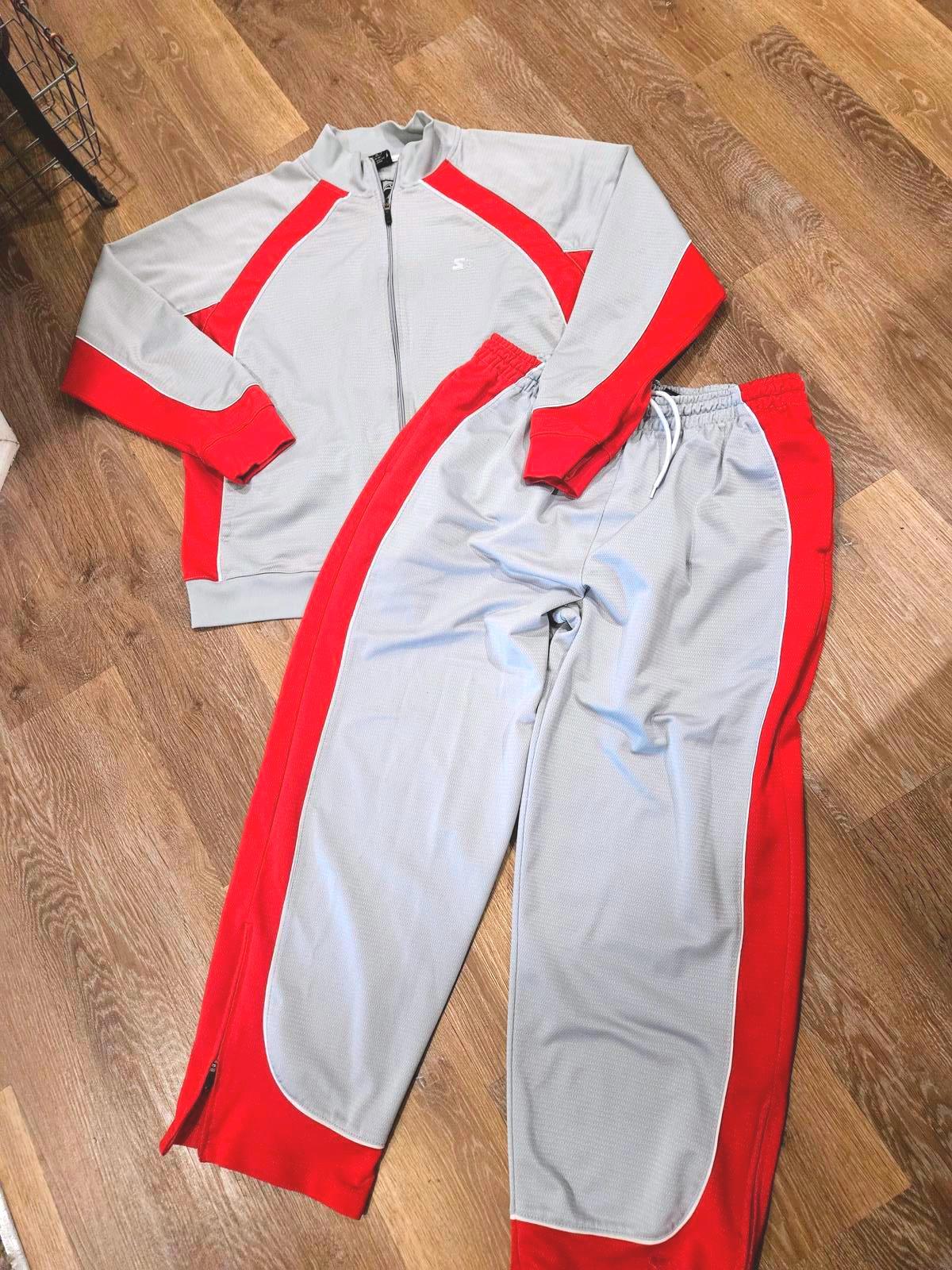 Starter Men's Two-Piece Basketball/Tracksuit Jacket and Pants-XL