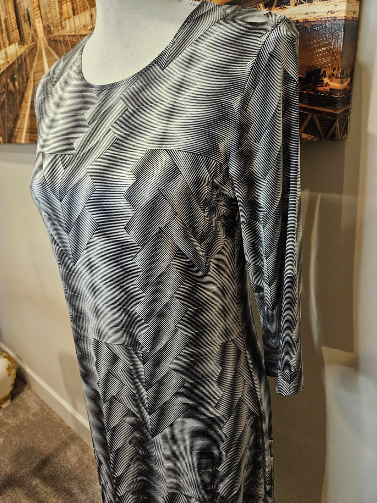 Leggiardo Chevron Dress -Super Soft and Stretchy #H55