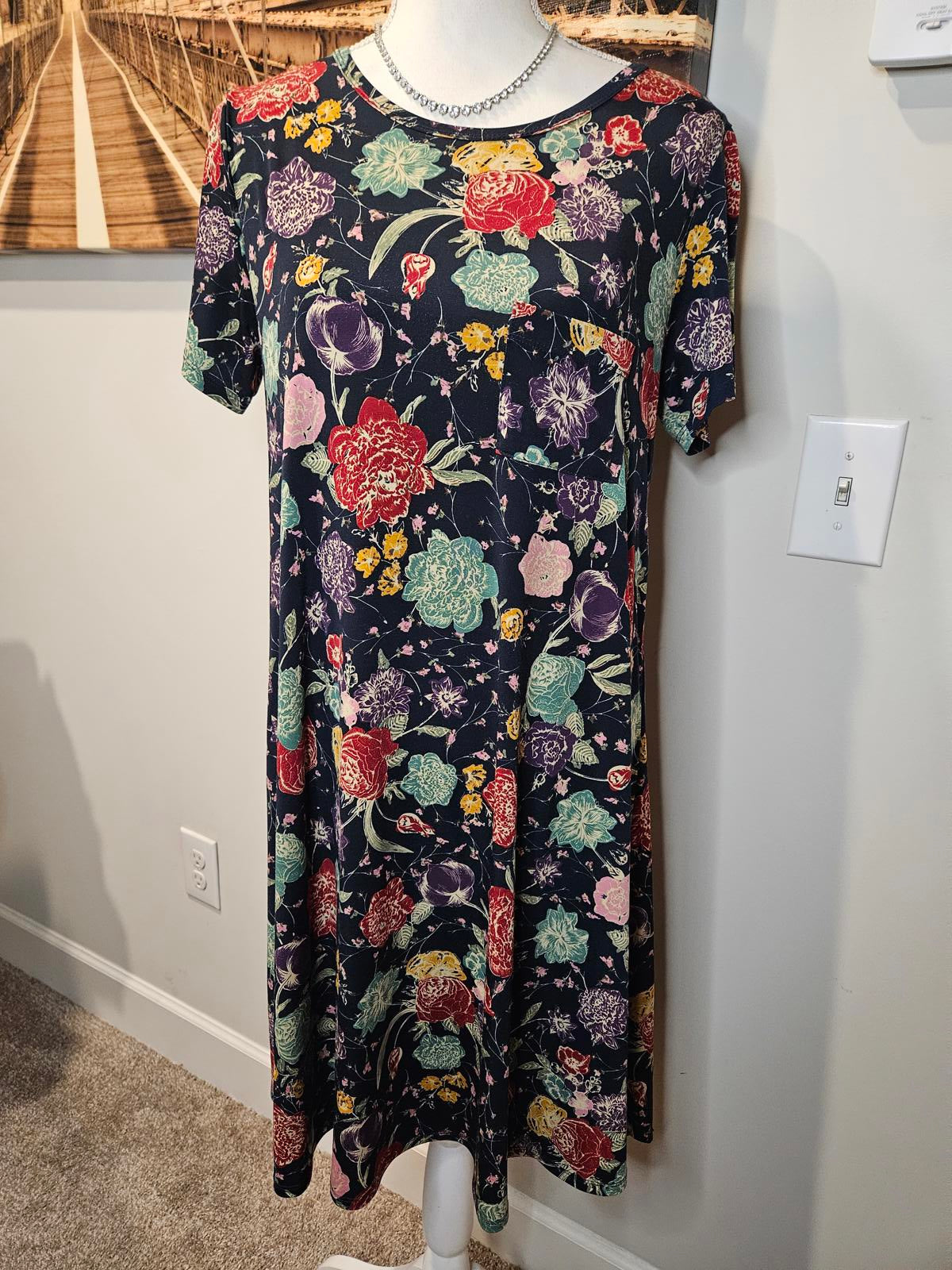 Lularoe Floral Midi Dress for Women #194