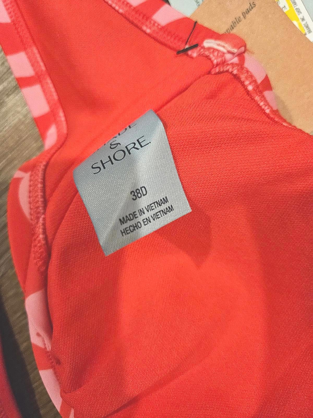 Nwt 3 Piece Shade & Shore Bikini Set with Coverup Pants - Size 38D & XL B31