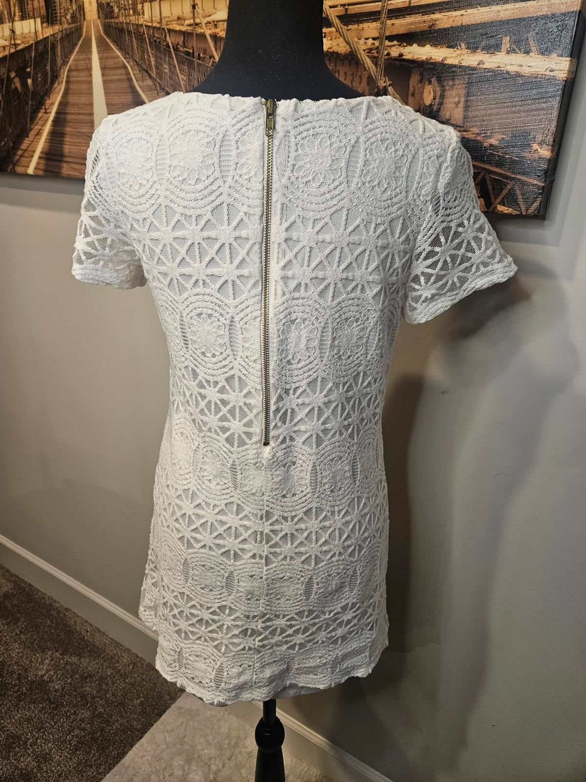 Lulu's Lace Shift Dress - Elegant White Design