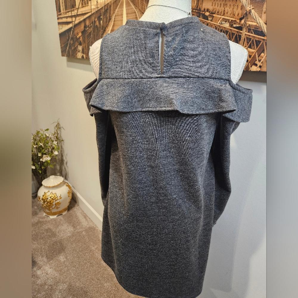 Loft Gray Cold Shoulder Sweater dress #237