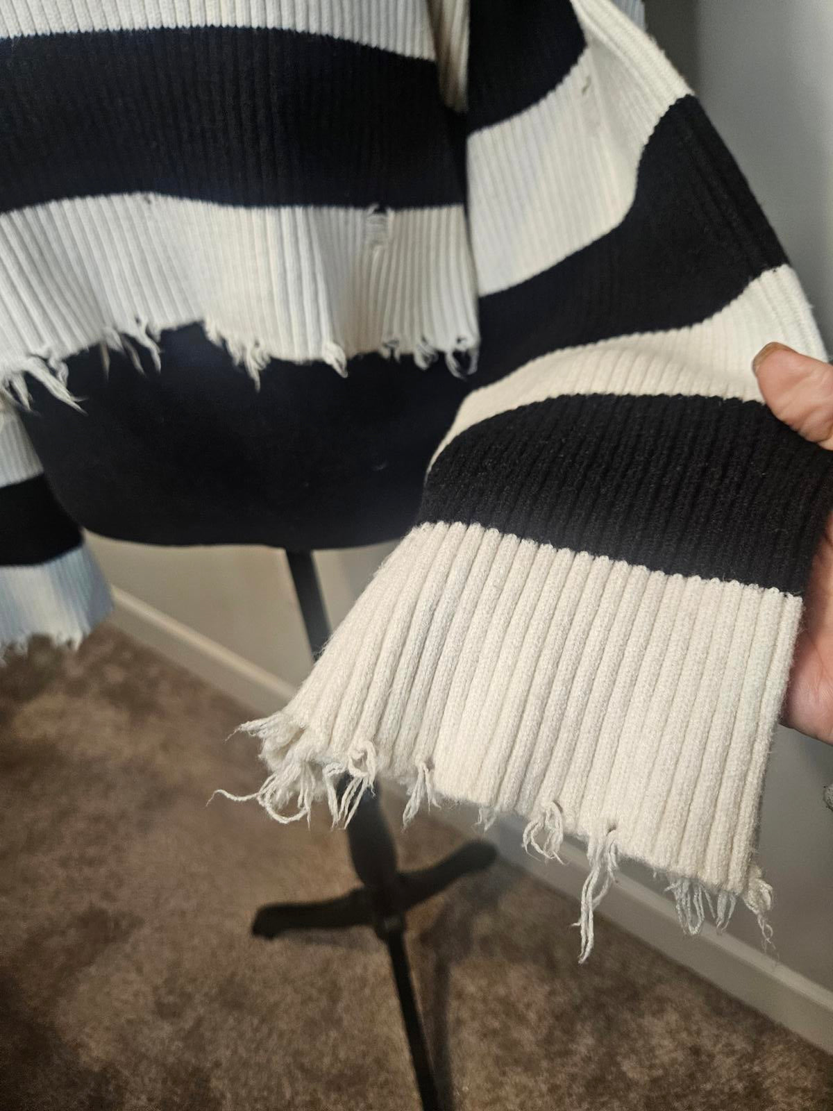 Princess Polly Grunge Ribbed Distressed Sweater
