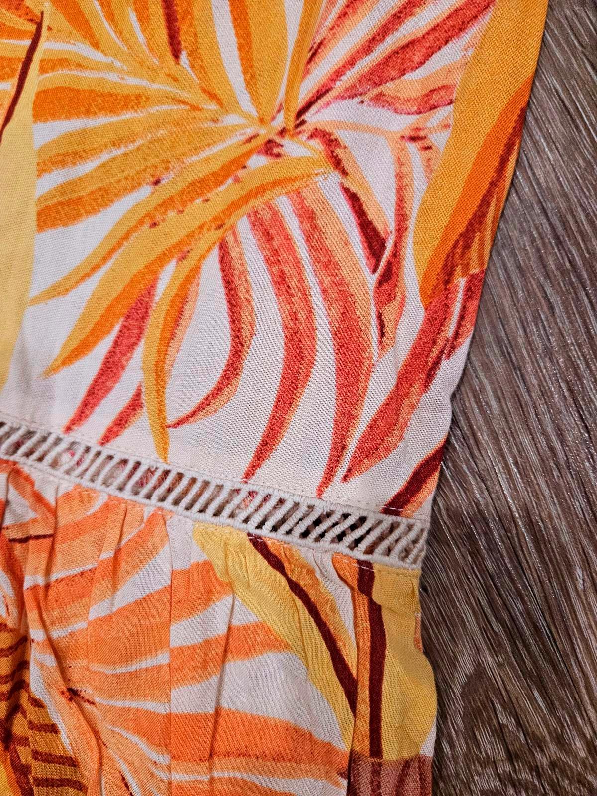 Nwot True Destinations Wide-Leg Palazzo Pants with Tropical Print 20