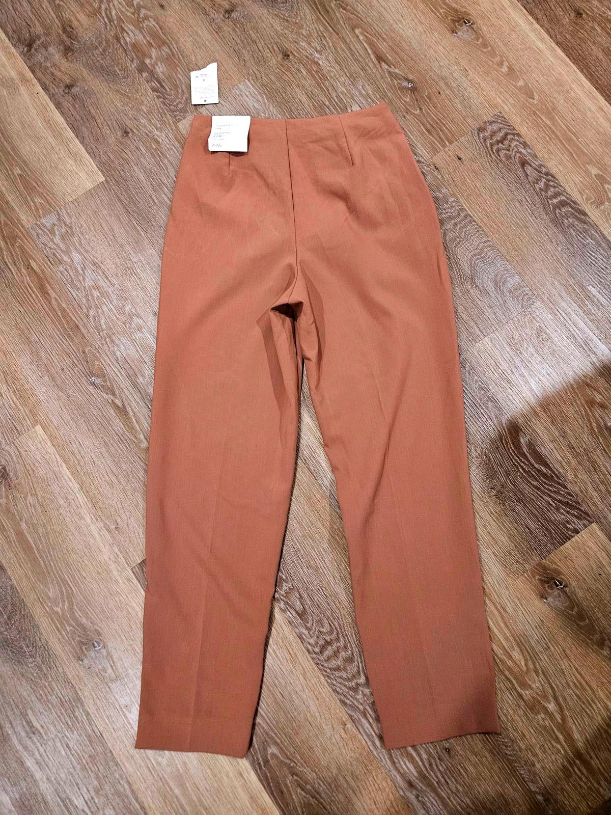 Nwt A New Day Tailored High-Waisted Pants in Rust Brown
