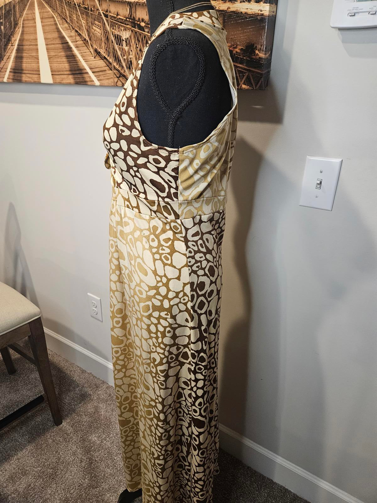 Madmazelle Women's Maxi Dress with Animal Print