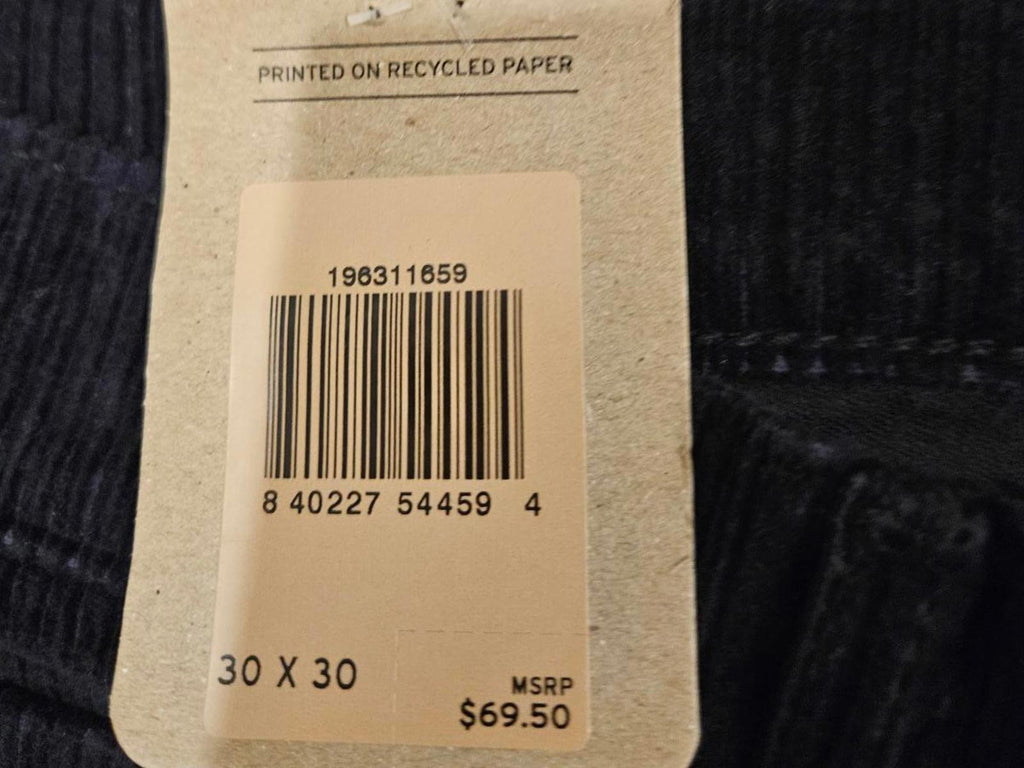Levi's 314 Shaping Straight Jeans - Black Corduroy - Size 30x30 b63