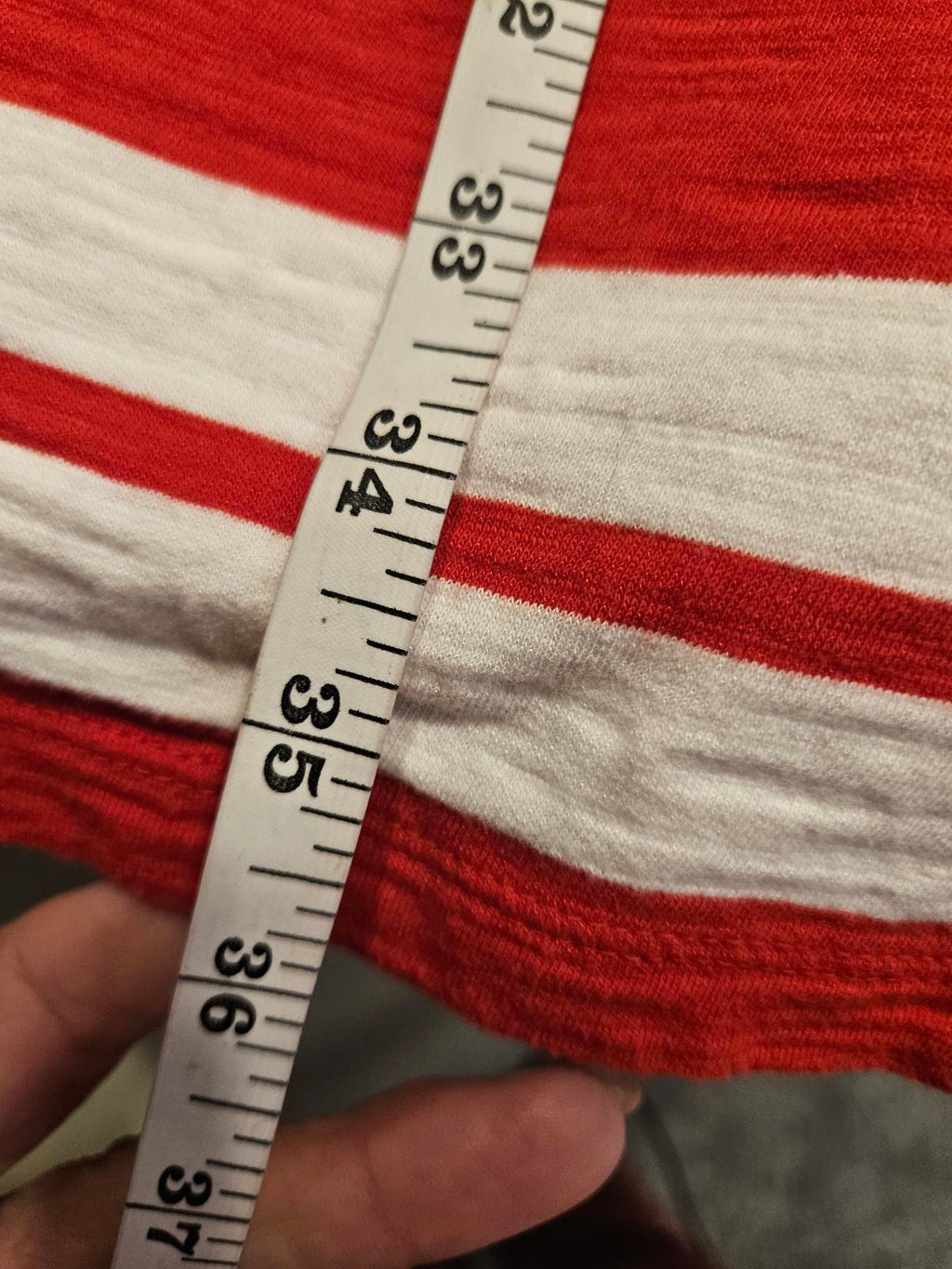 Land's End Casual Striped Summer Dress - Red & White #602