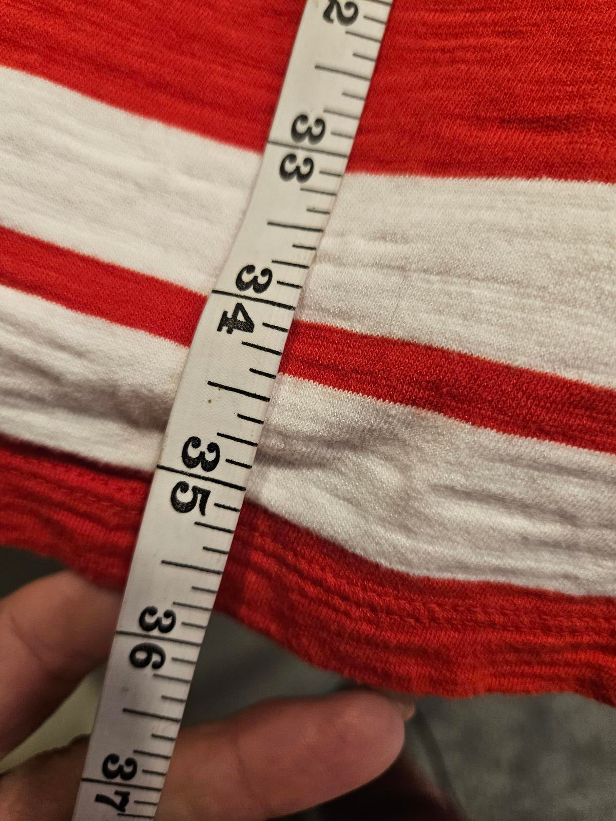 Land's End Casual Striped Summer Dress - Red & White #602