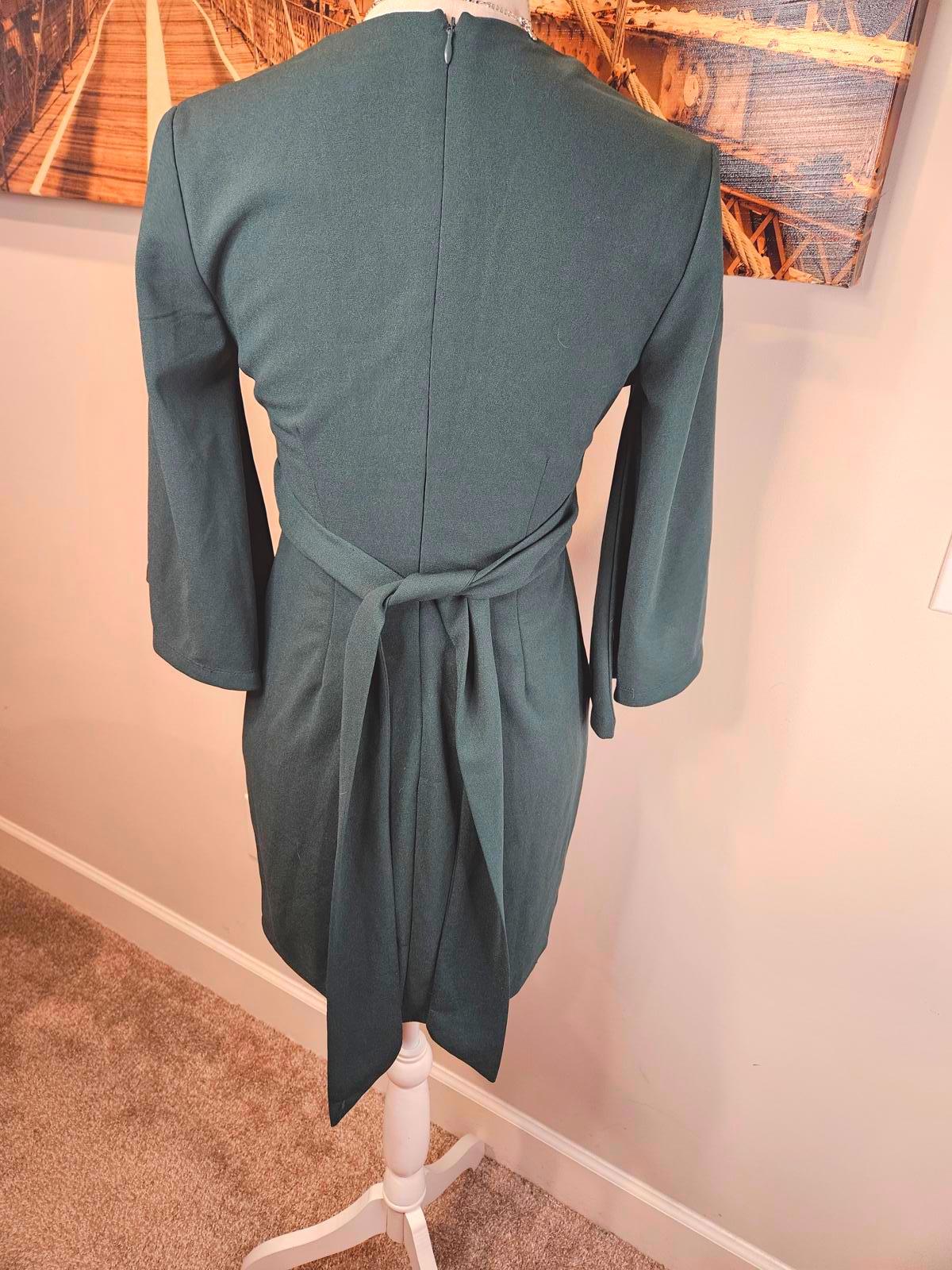 Lulus Forest Green Bell Sleeve Dress 639