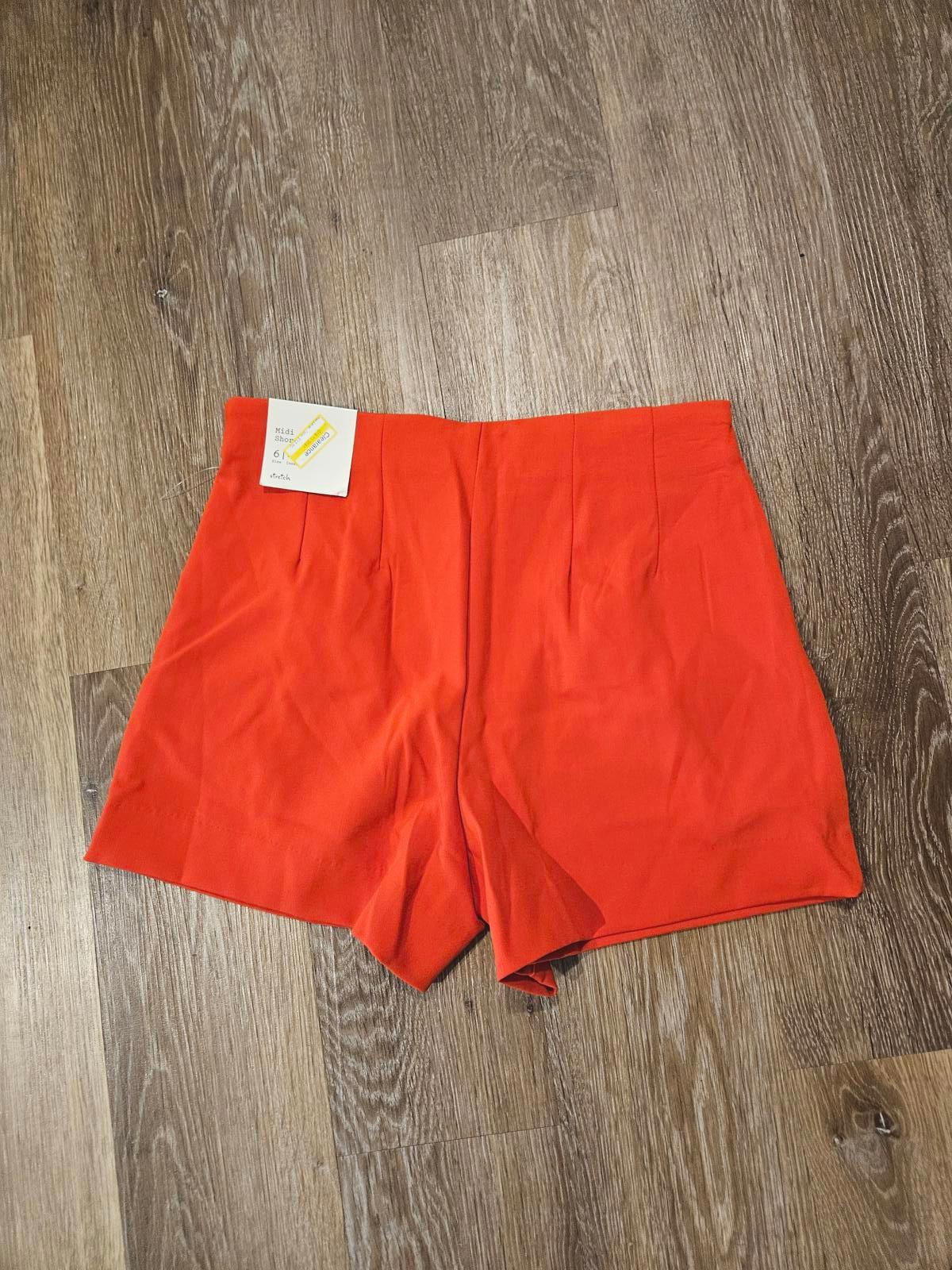 Nwt A New Day Red High-Waisted Stretch Shorts- Size 6 B16