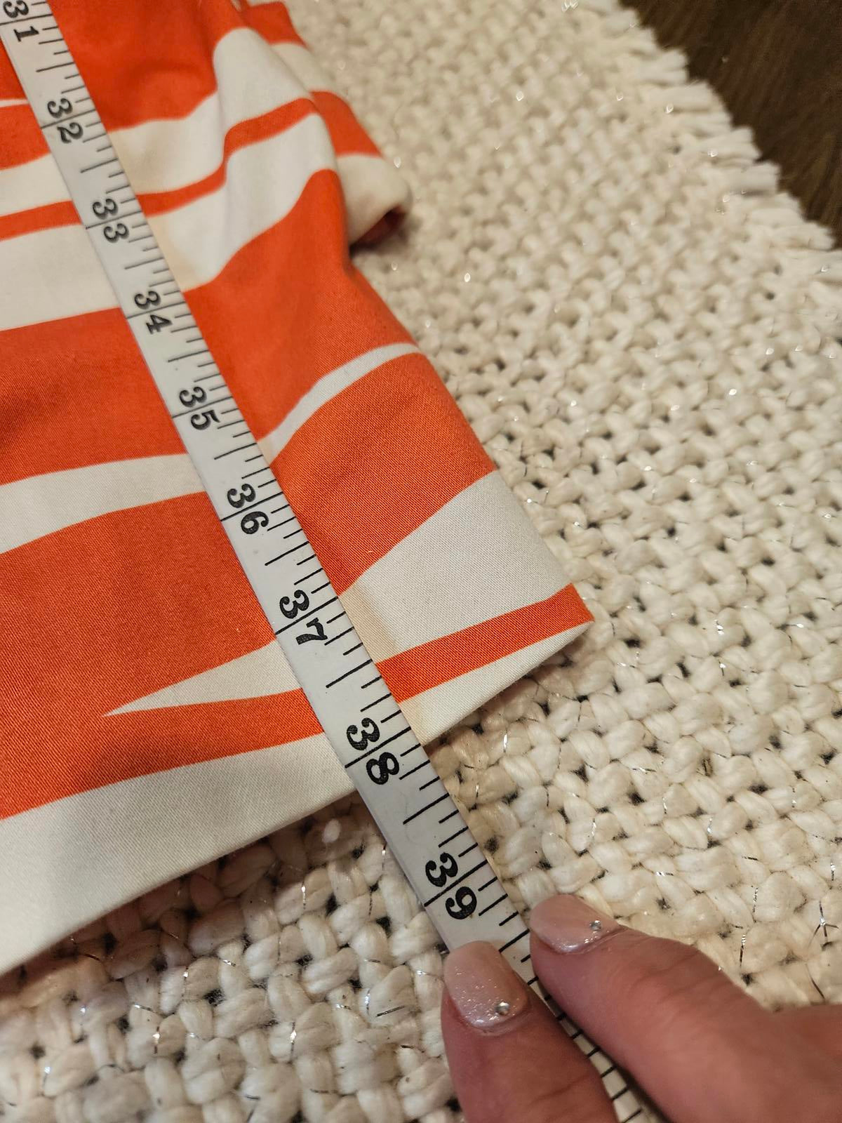 New Directions Orange and White Striped Women's Dress Size 6