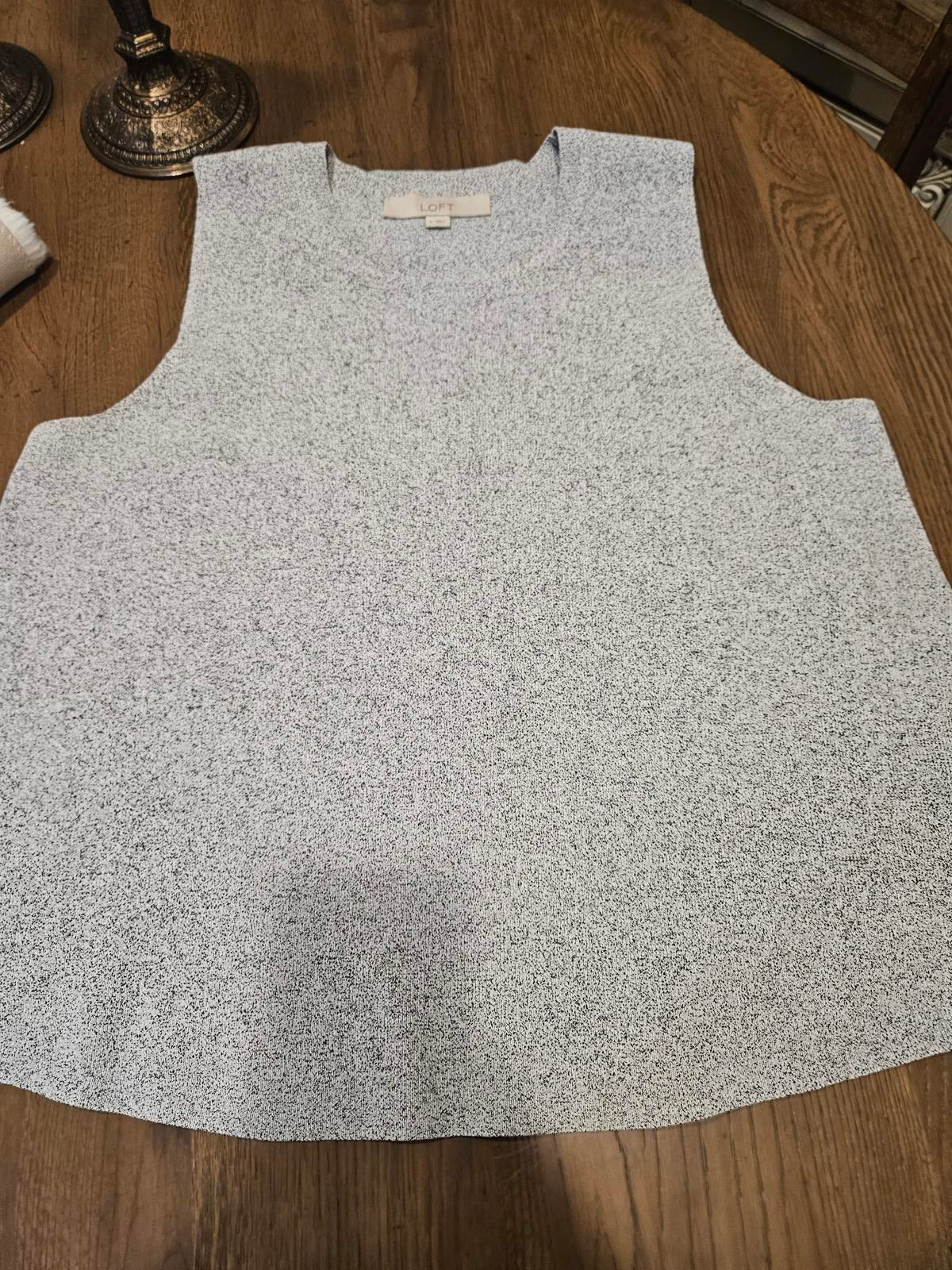 Loft Sleeveless Knit Top - Gray Melange #474