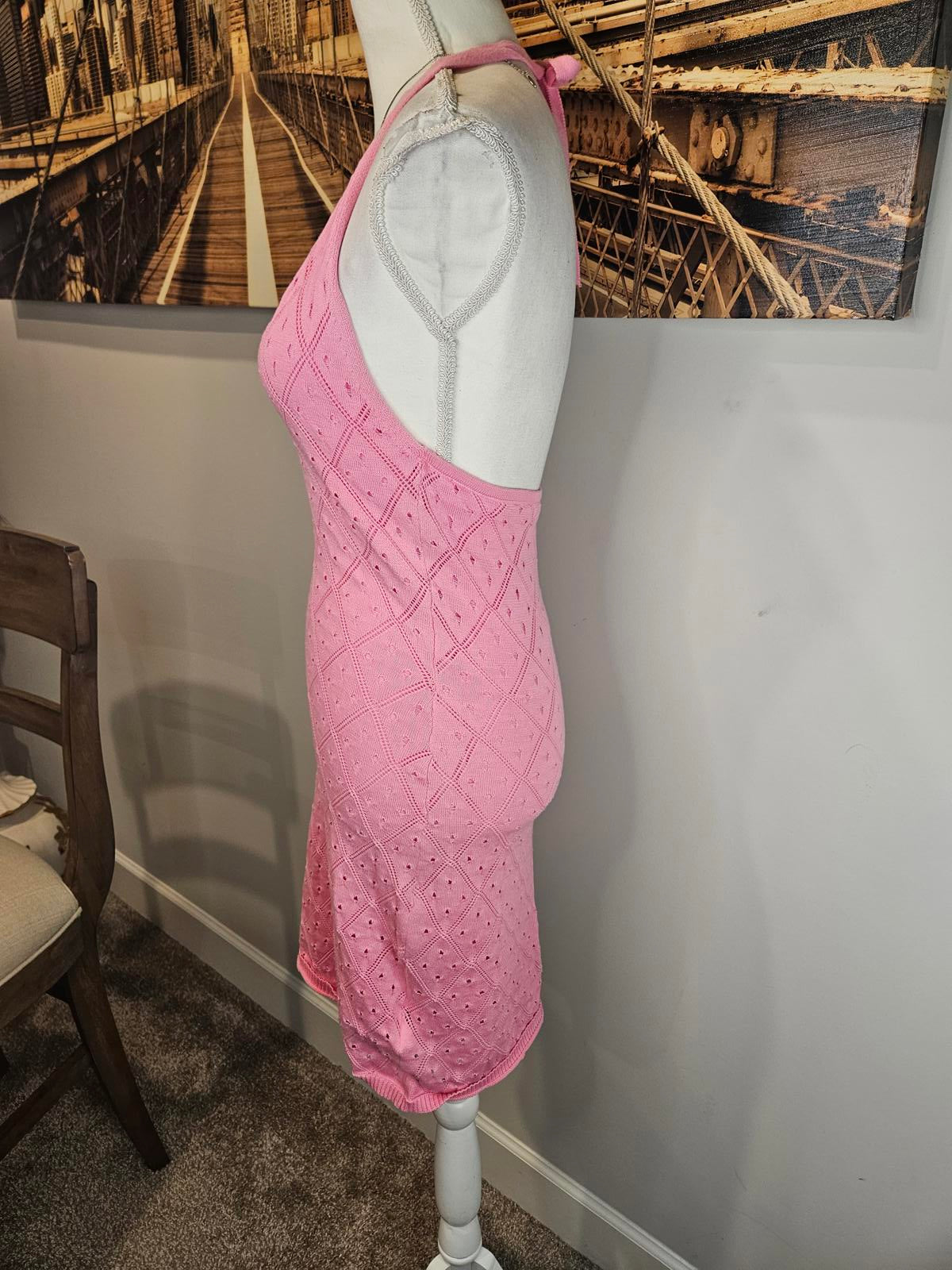 MinkPink Halter Dress with Diamond Pattern #669
