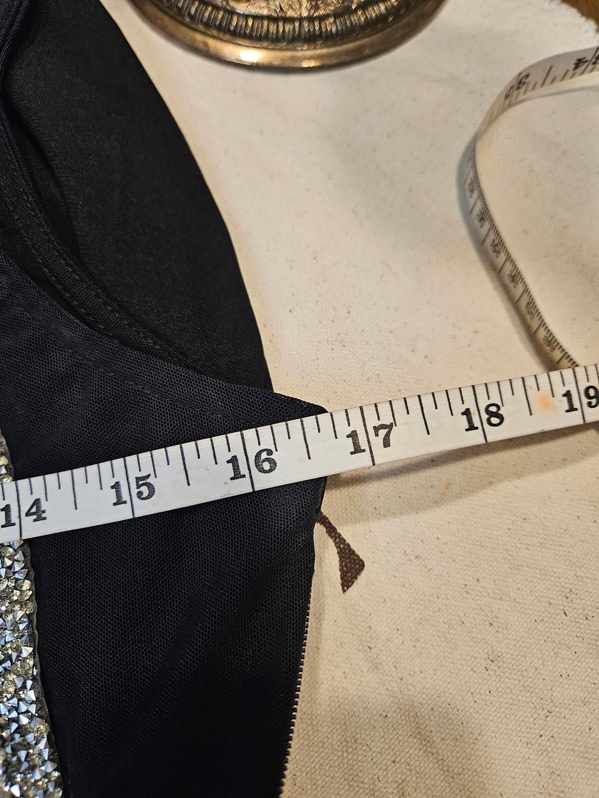 Kimcine Elegant Black Dress with Shimmery Details Size M