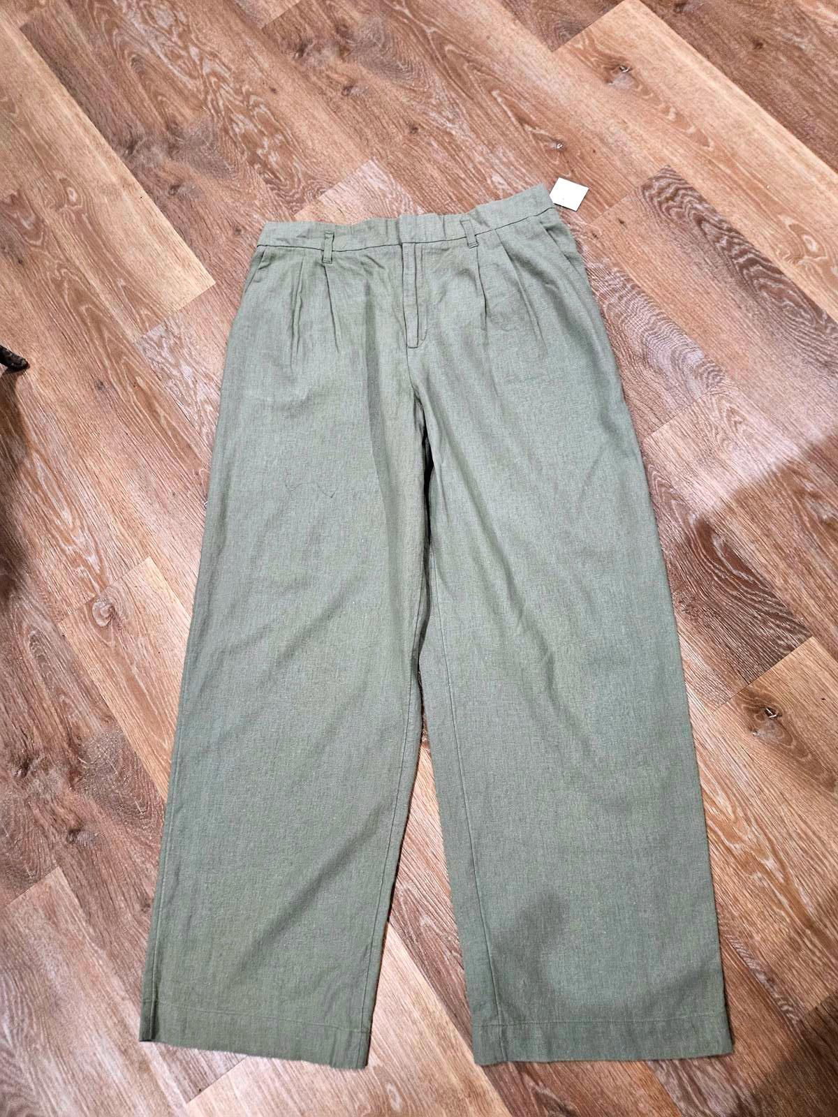 Nwt A New Day Women's Linen Blend Wide-Leg Pants - Size 12