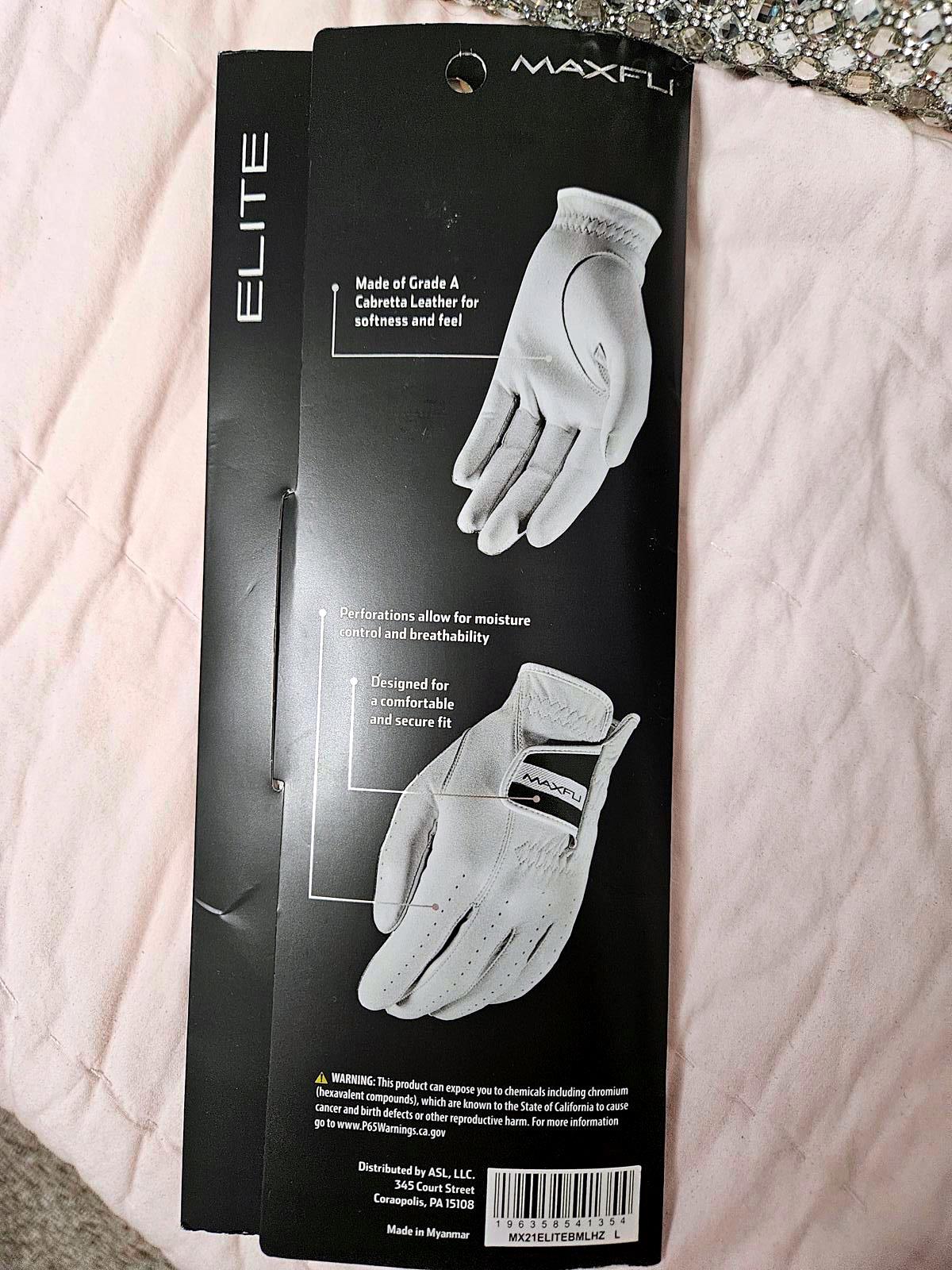 NIB Elite Premium Cabretta Leather Golf Glove - Men's L Left