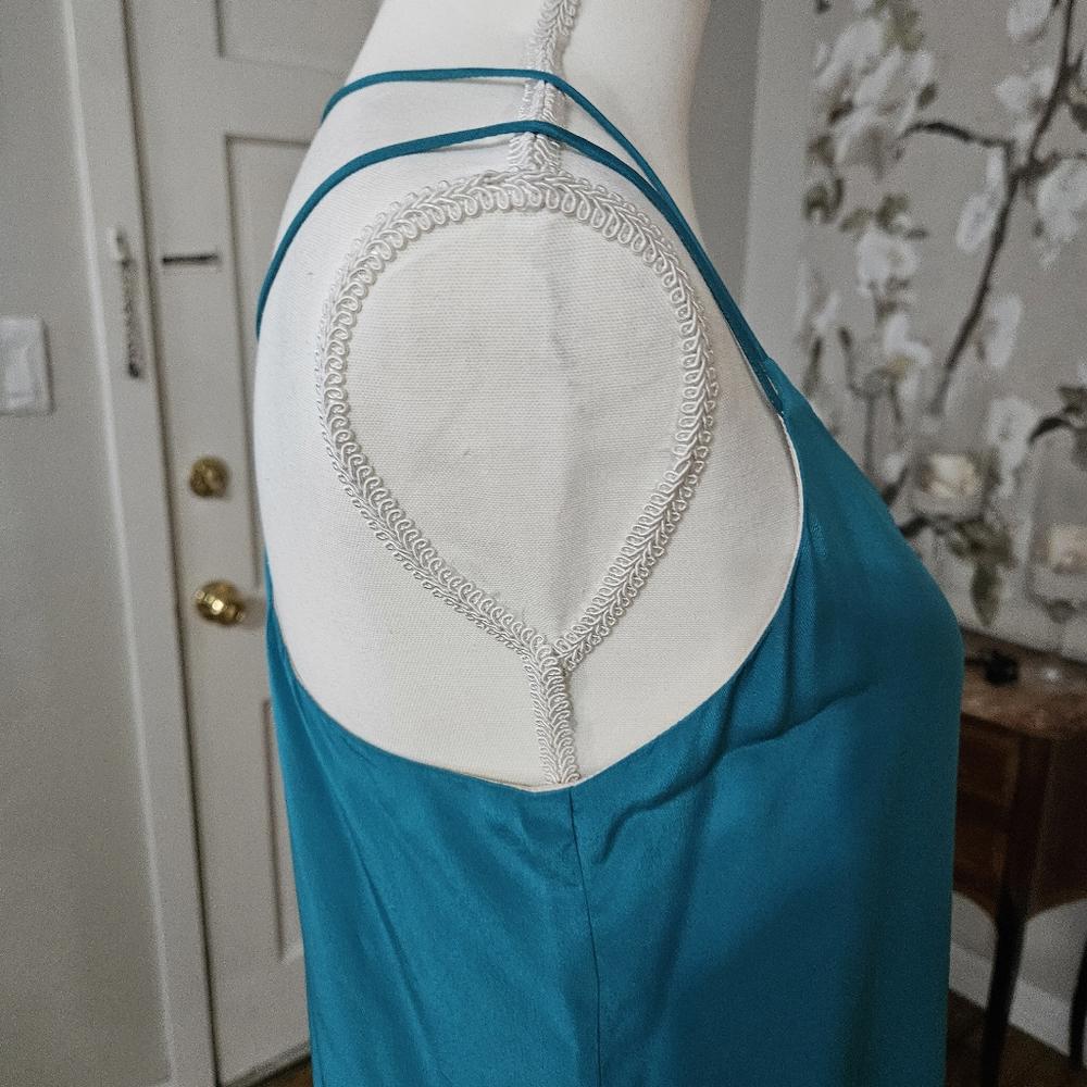 Lavender Brown Stylish Aqua Slip Dress #224
