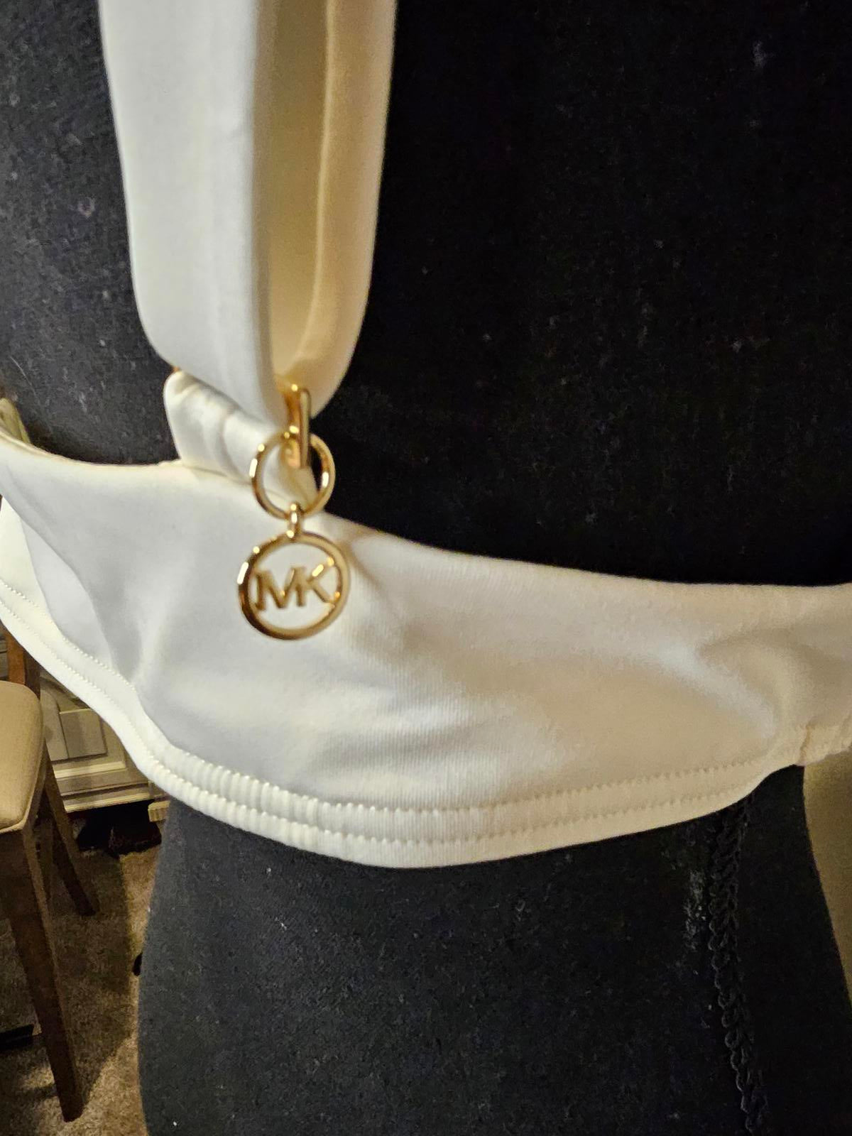 Michael Kors Women's XL Swim Top with Gold Accents B36