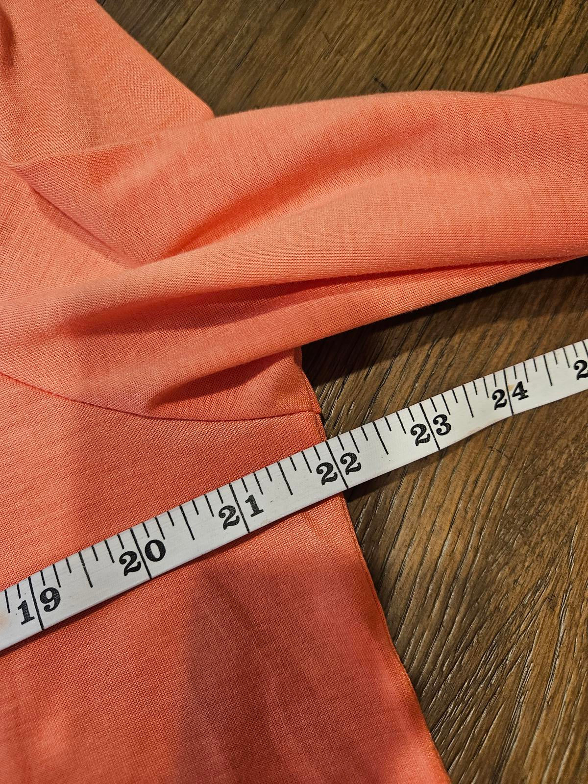 Land's End Coral Long Sleeve Top with Decorative Collar 1040