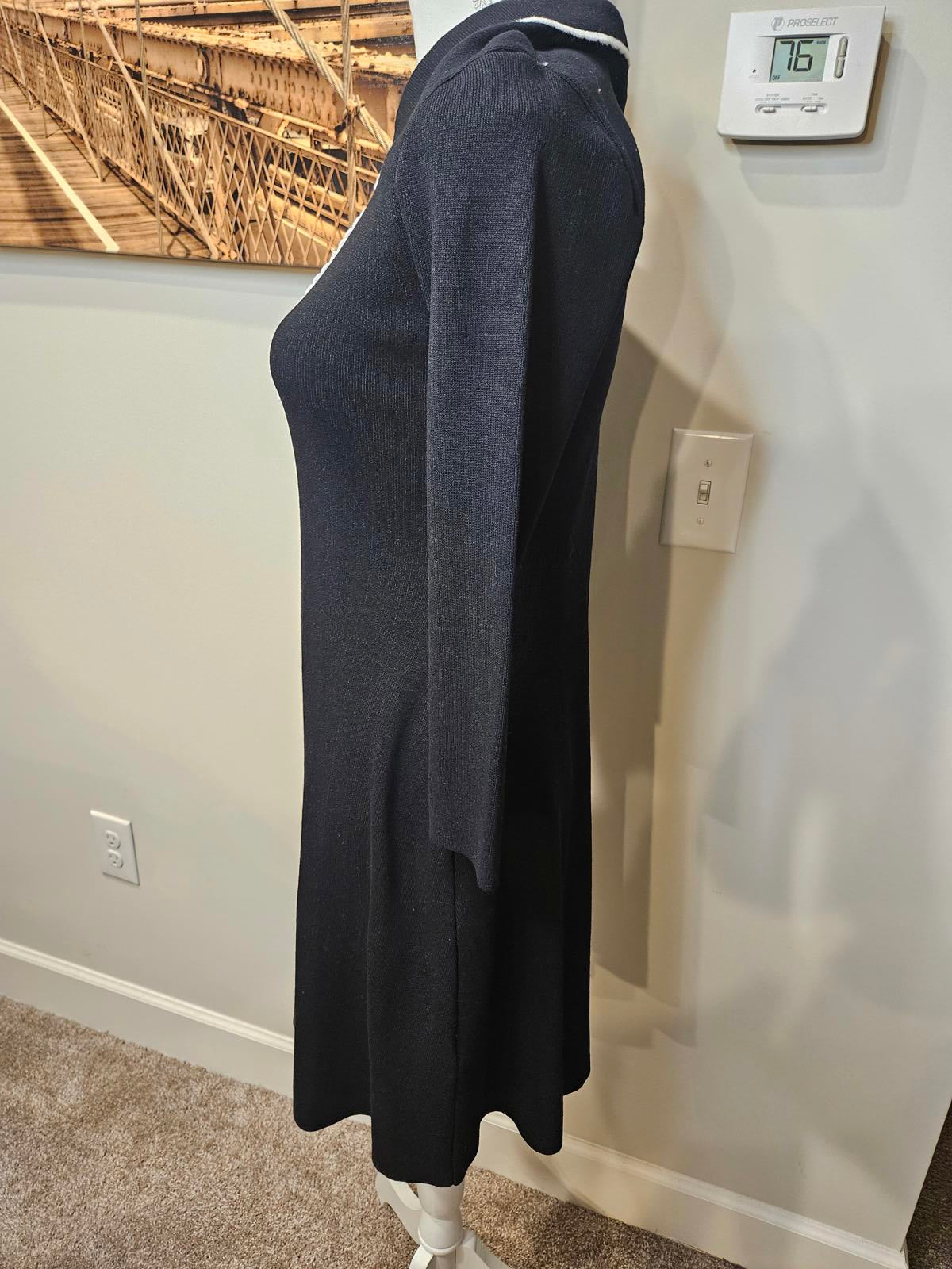 Nanette Lapore Knit Dress with Pearl Buttons & Collared Neckline H5