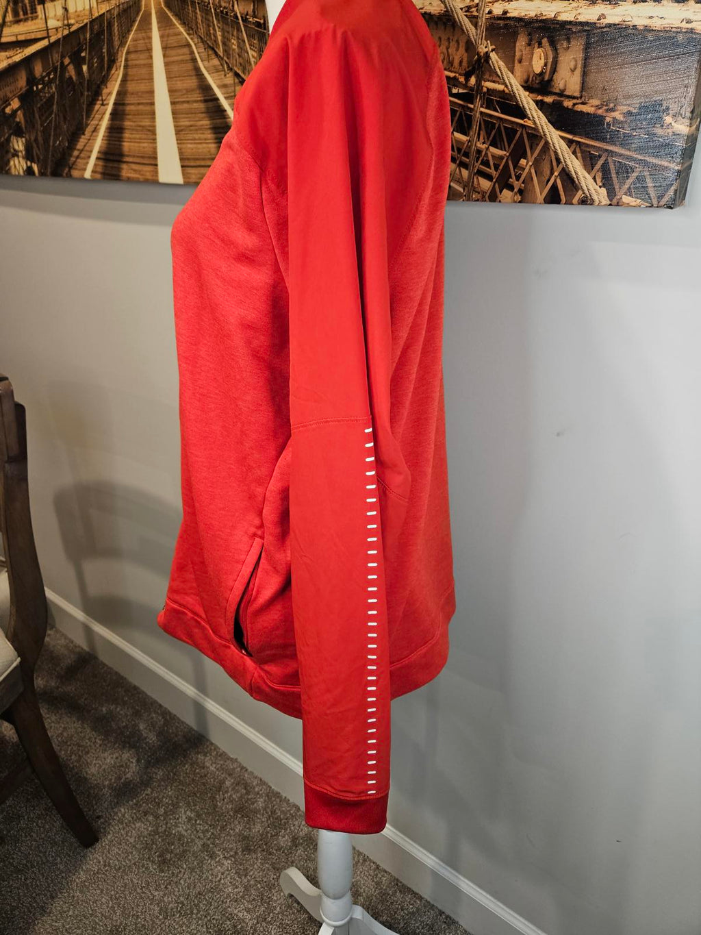 Men's Under Armour Red Zip-Up Hoodie Jacket #626