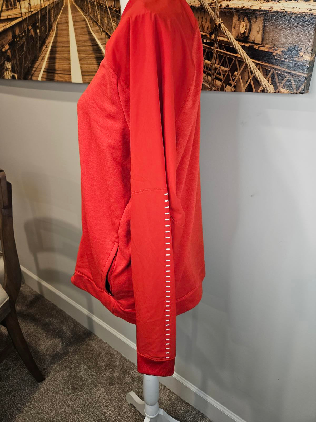 Men's Under Armour Red Zip-Up Hoodie Jacket #626