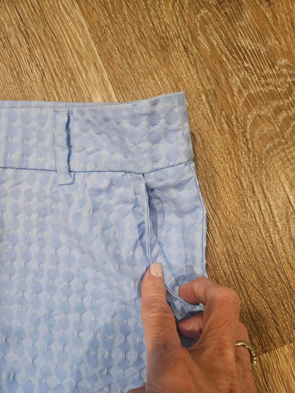 Nwot Crown & Ivy Light Blue Scalloped Hem Shorts Size 16 413