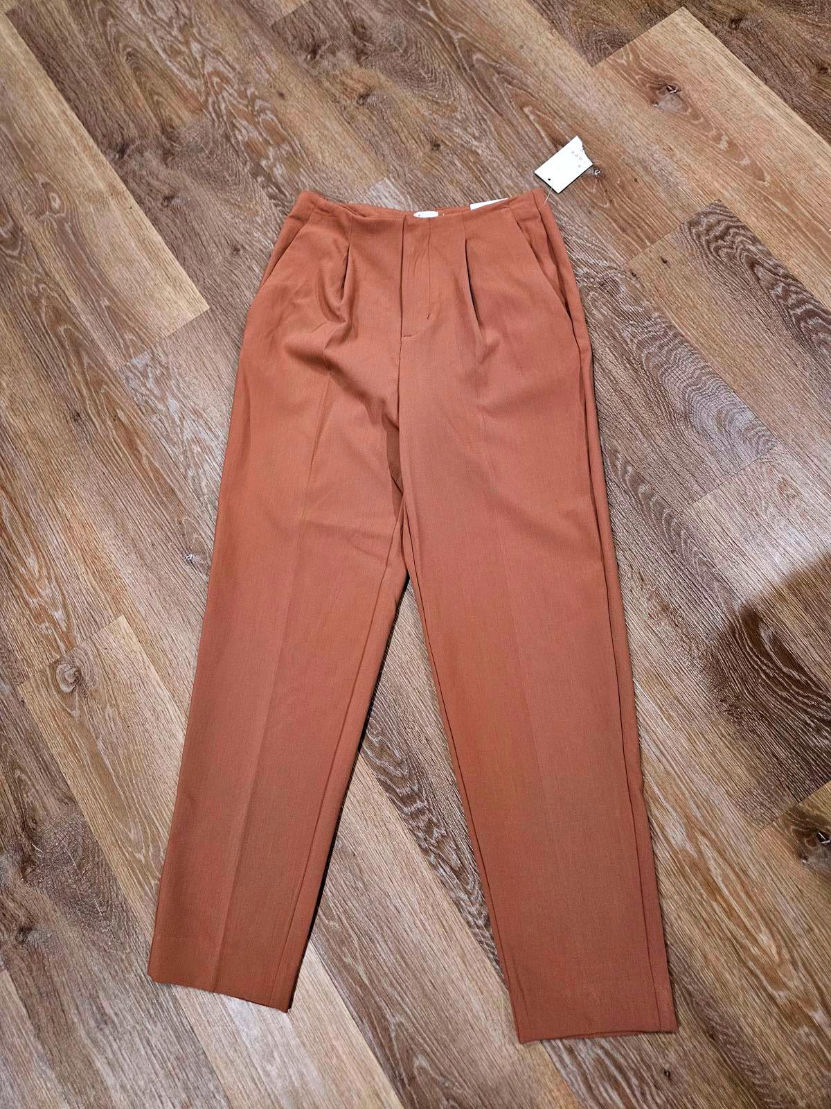 Nwt A New Day Tailored High-Waisted Pants in Rust Brown