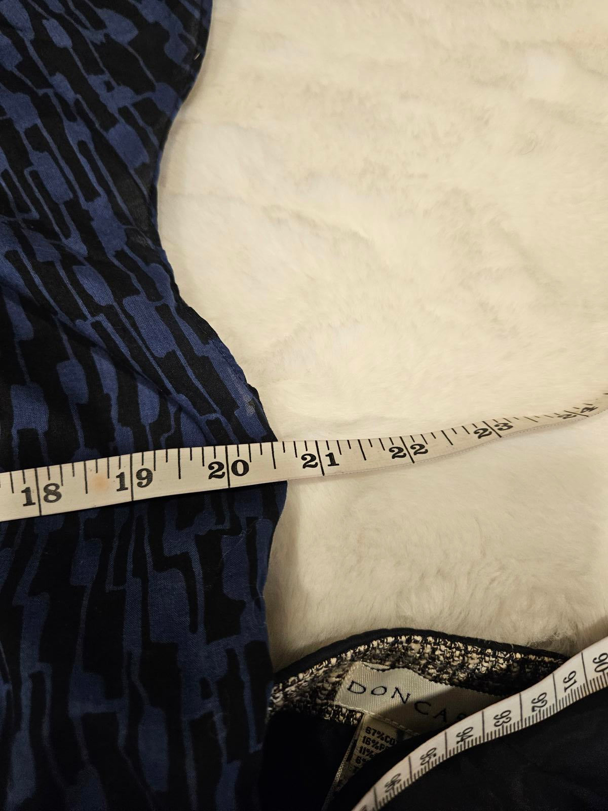 Michael Kors Lightweight Blue and Black Printed Top #604