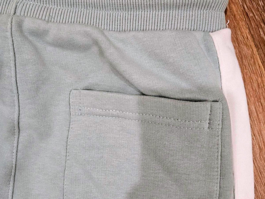 North Face Light Green Joggers with White Side Stripe B5
