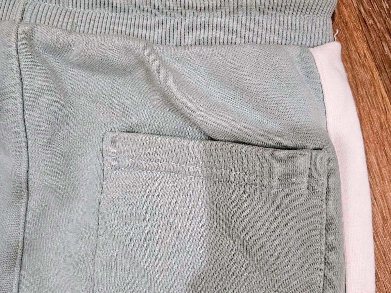 North Face Light Green Joggers with White Side Stripe B5