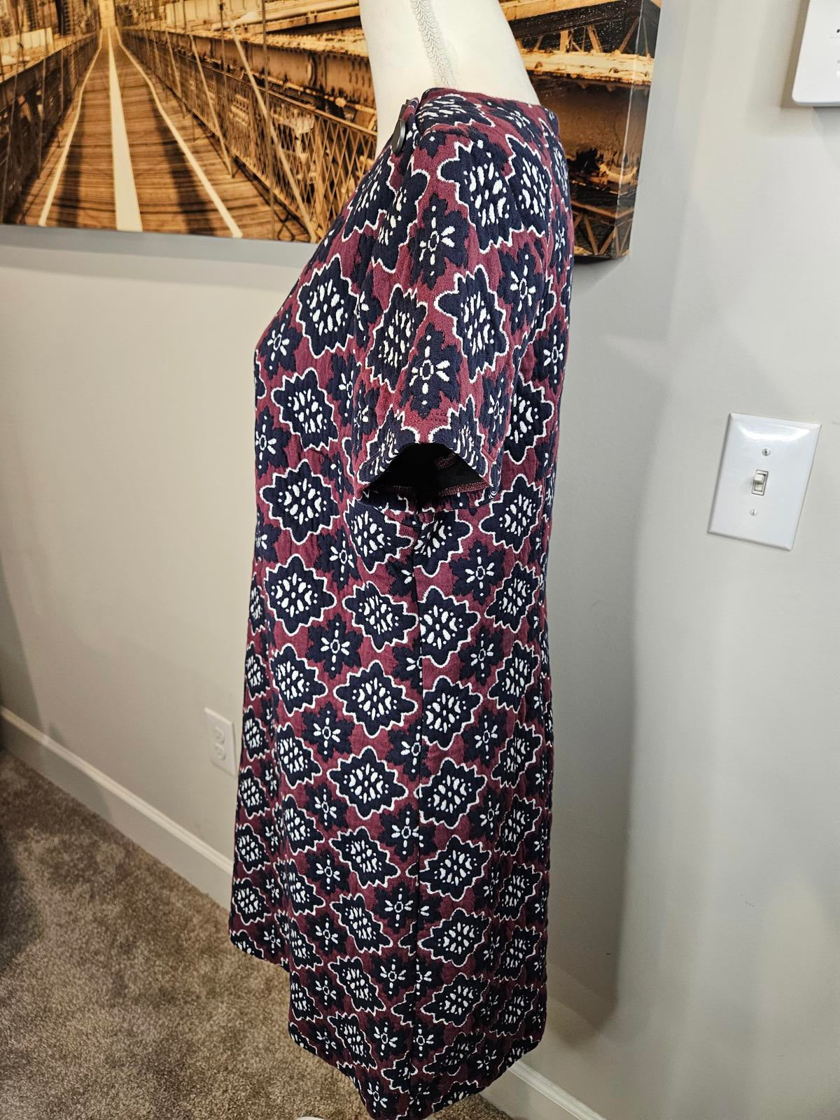 Loft Quilted Bohemian-Style Printed Dress #H145