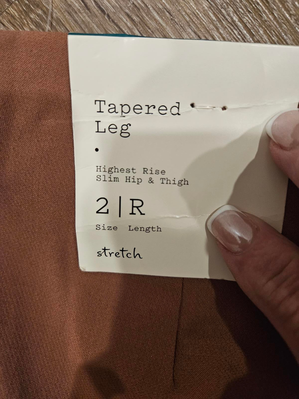 Nwt A New Day Tailored High-Waisted Pants in Rust Brown