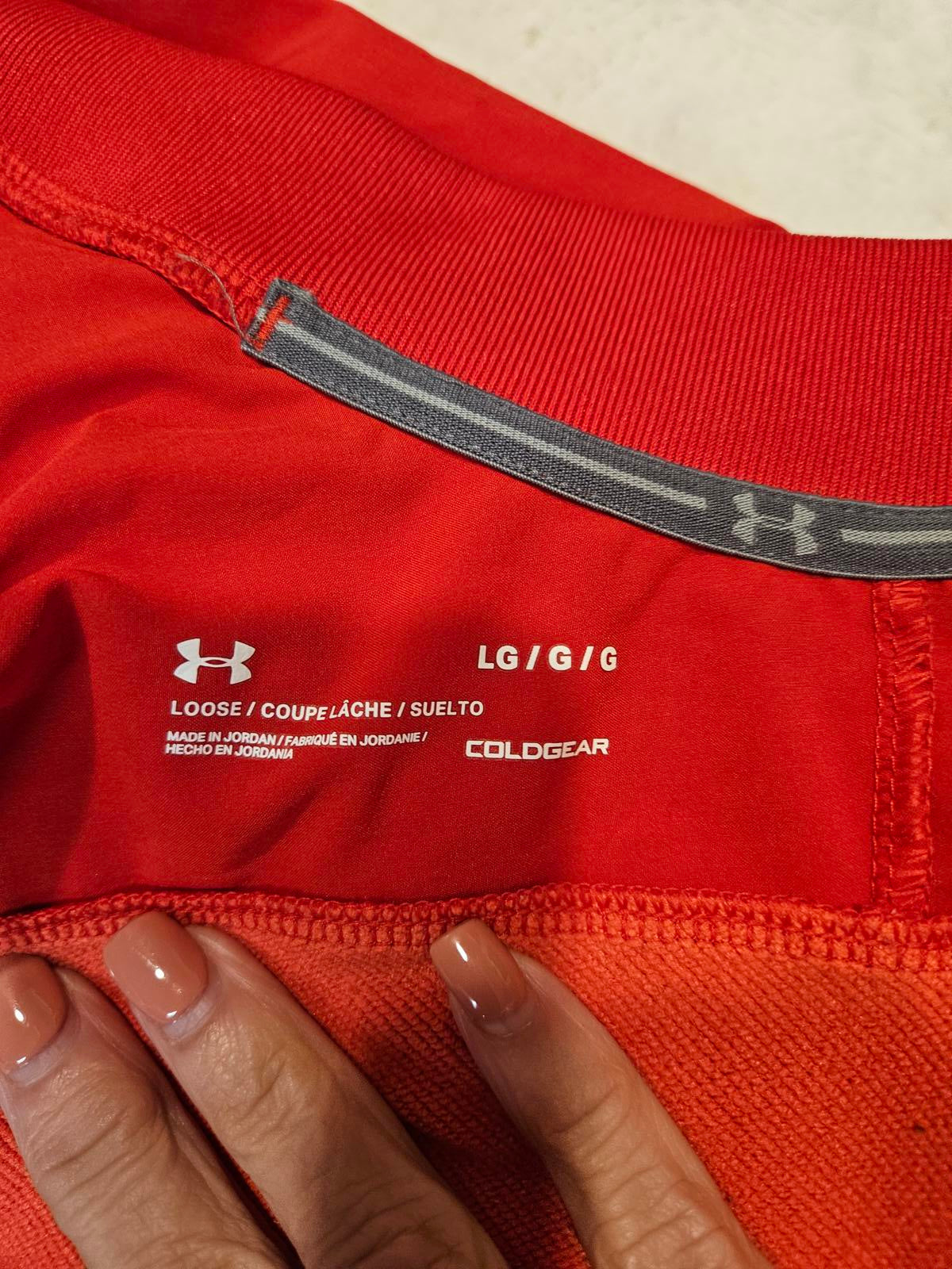 Men's Under Armour Red Zip-Up Hoodie Jacket #626