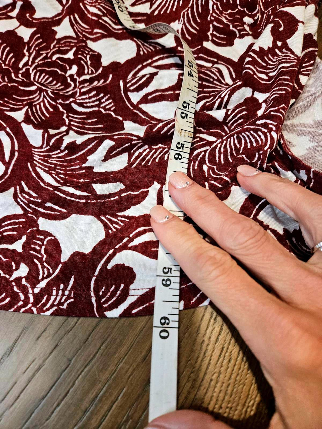 LOFT Burgundy Floral Patterned Maxi Dress Size XS