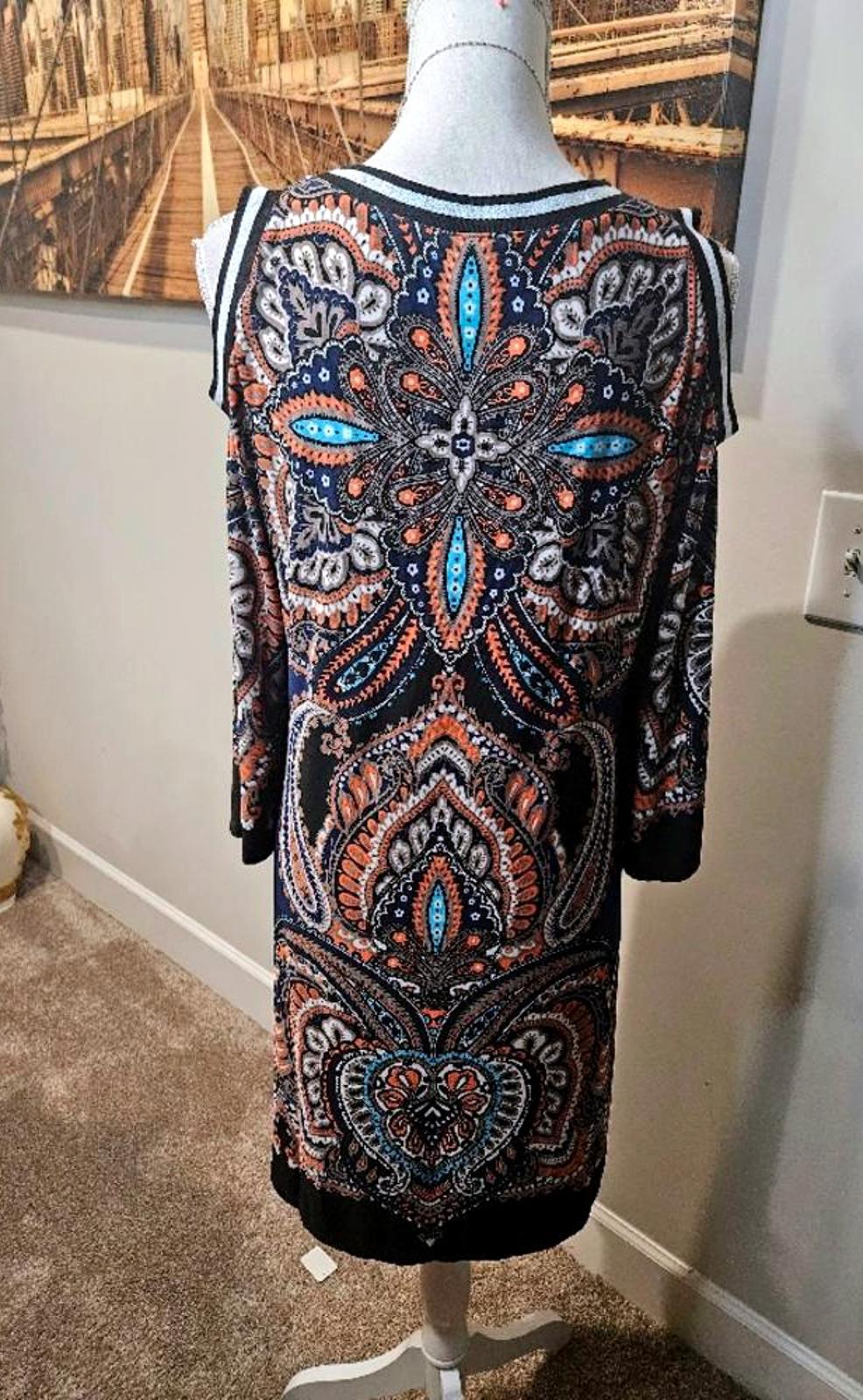 MSK Boho-Inspired Cold Shoulder Dress #122
