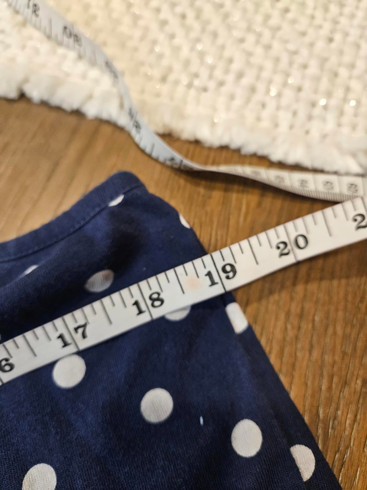 Lands' End Navy Blue Polka Dot Cotton Dress S 6/8