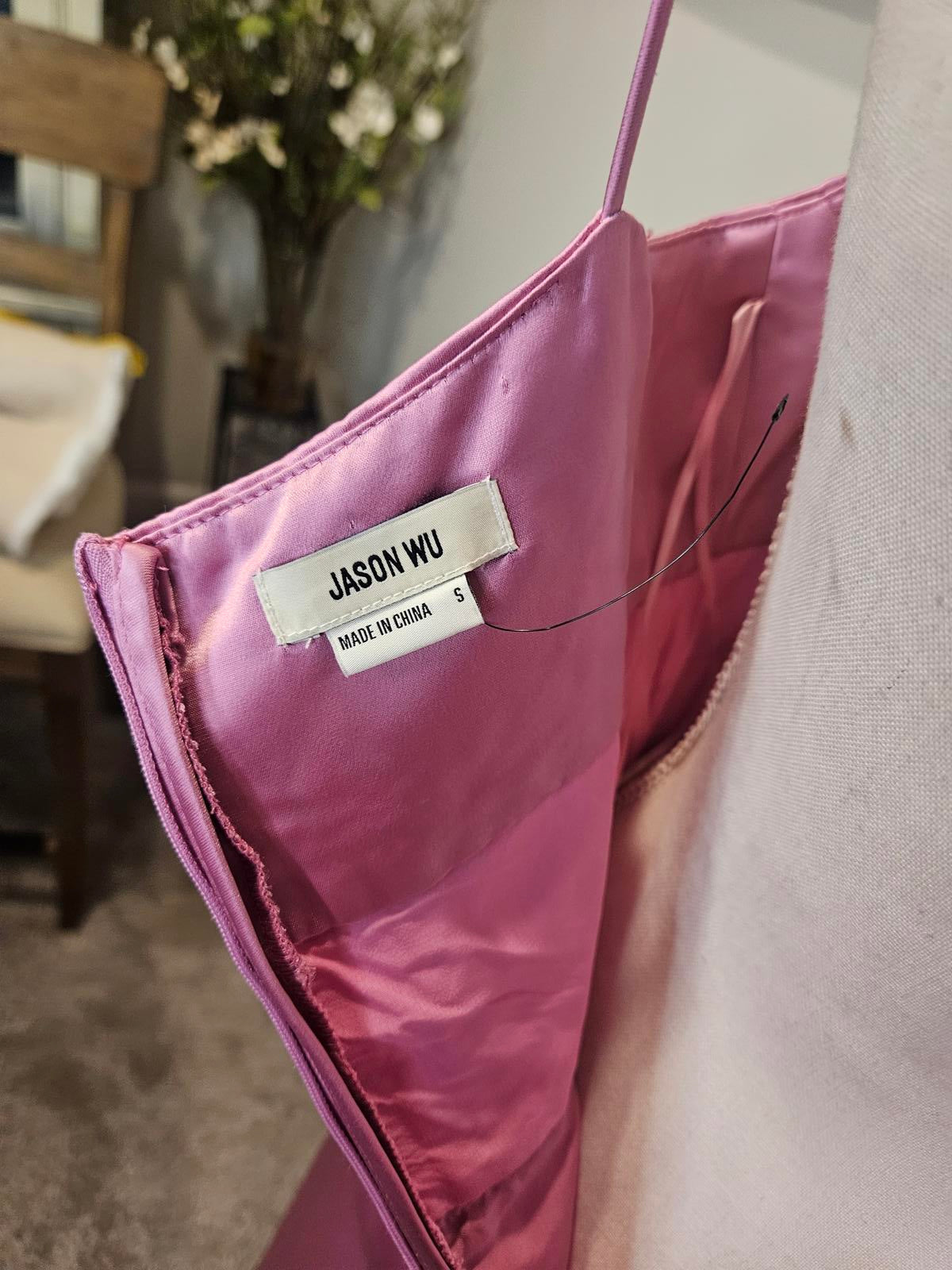 New Jason Wu Elegant Purple Satin Midi Dress 817