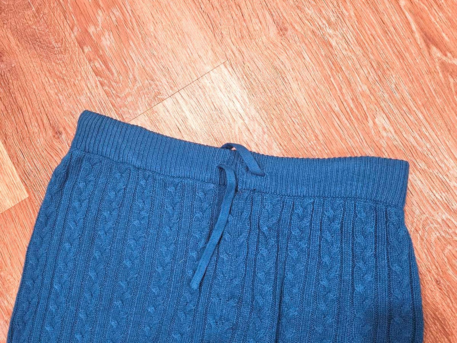 New York & Company Blue Cable Knit Sweater Set