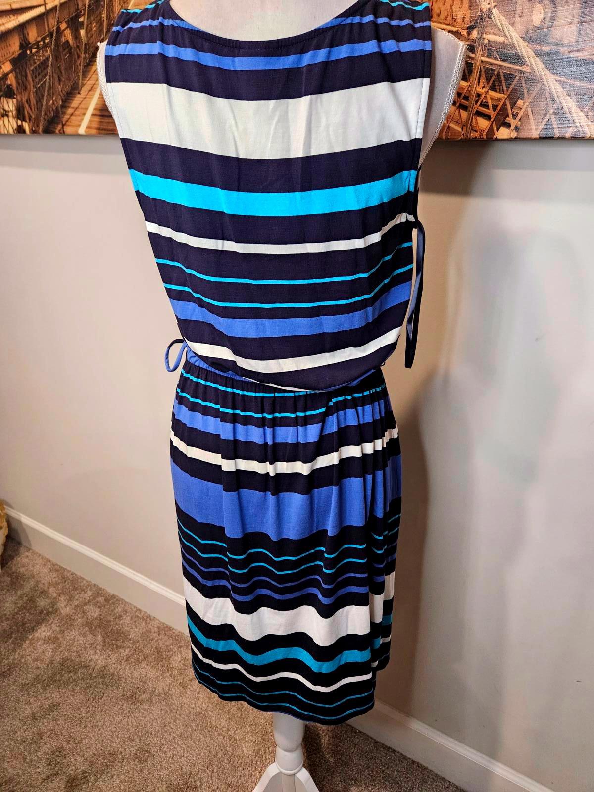 Merona Sleeveless Striped Dress with Tie Waist