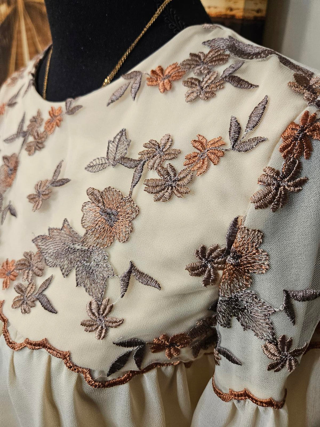 Little Mistress Vintage Inspired Embroidered Dress #410