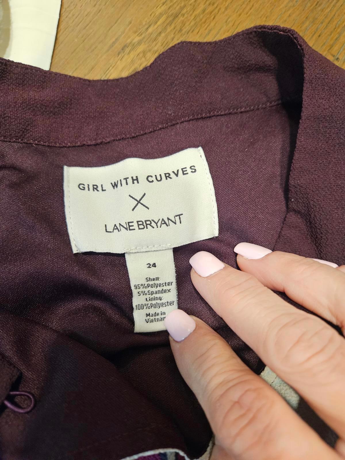 Lane Bryand Girl With Curves Abstract Print Burgandy Dress 705