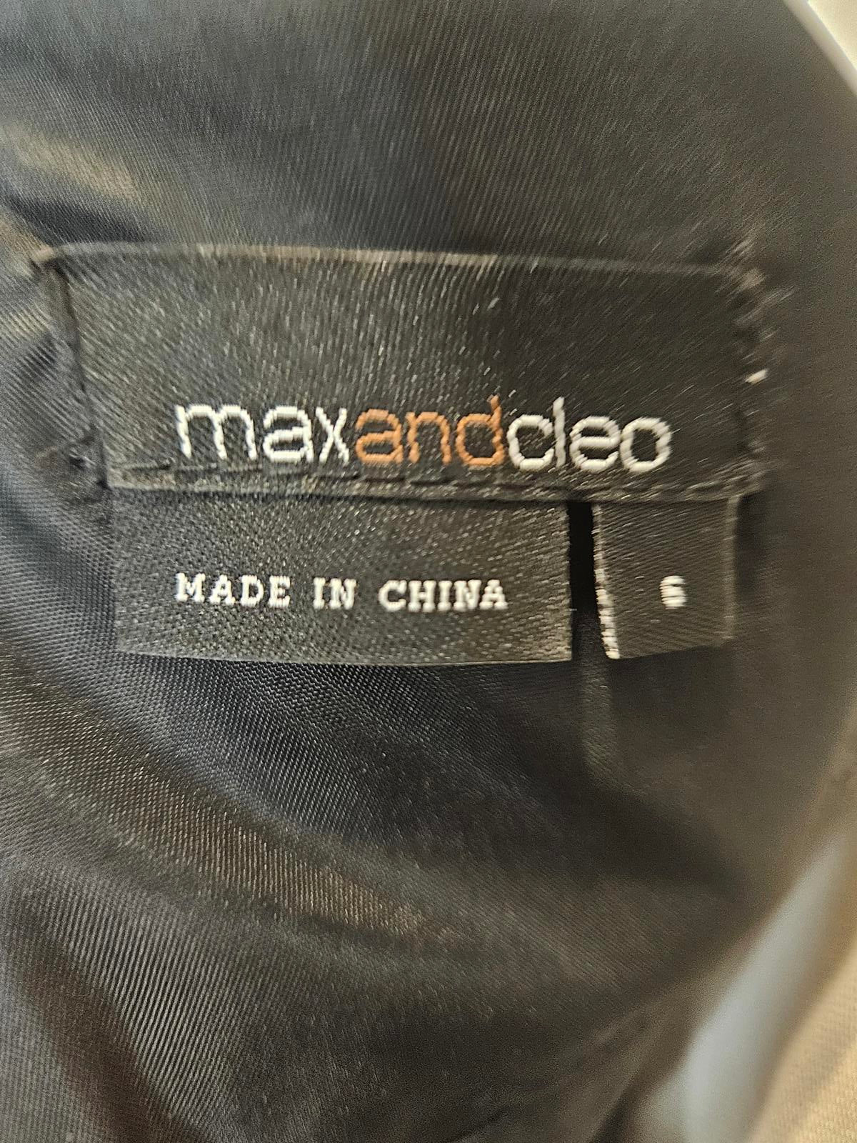 maxandcleo Elegant Black Satin Dress  #H48
