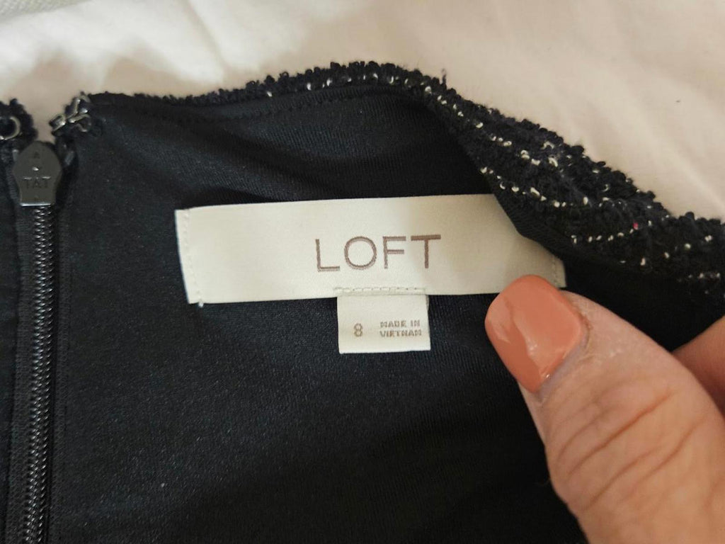 Loft Textured Short Sleeve Dress H65