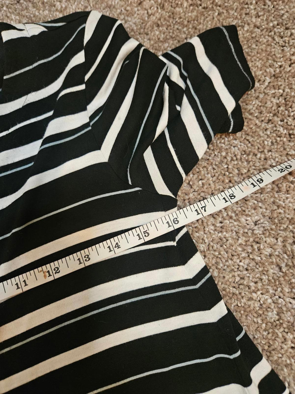Loft Striped Dress - Black & White with Gray Pinstripe #H42