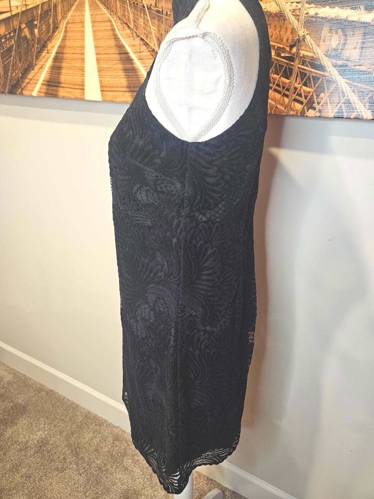 Loft Elegant Black Lace Halter Dress #H57